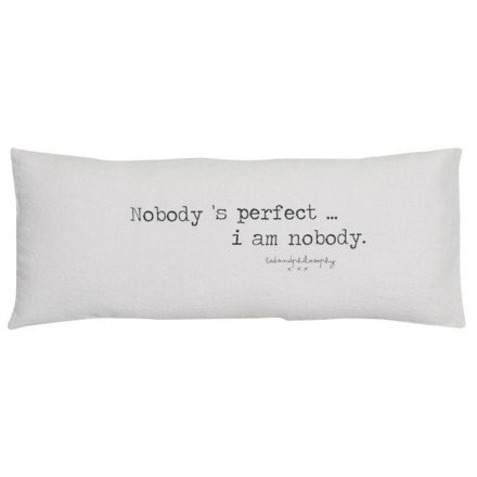 Coussin "Nobody is perfect…" - Plume