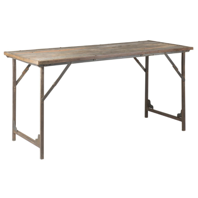 Table en bois et métal